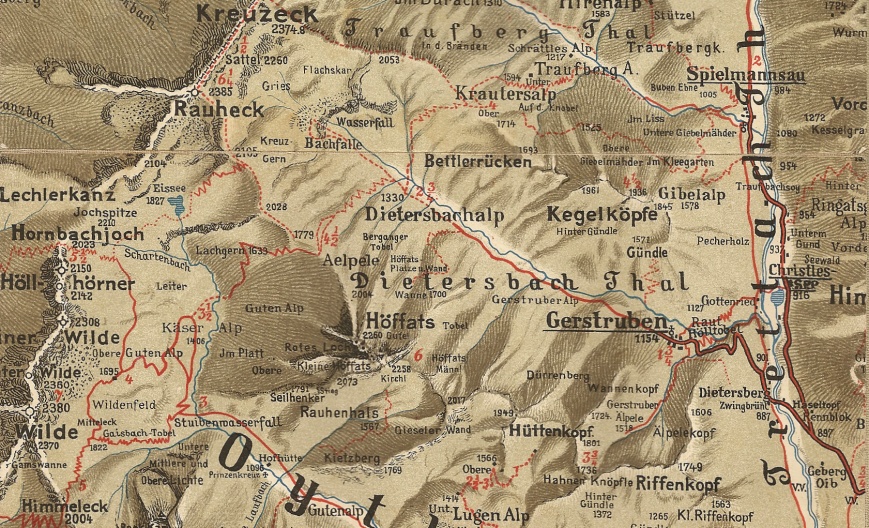 Schrattkarte Dietersbacher Tal